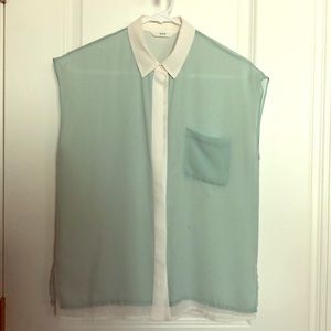 Vivian Lee Kate mint summer blouse